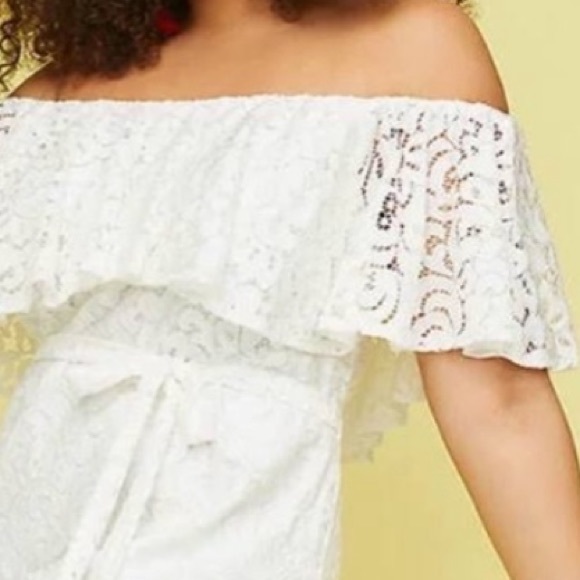 Lace Off the Shoulder Midi Dress - Picture 3 of 4